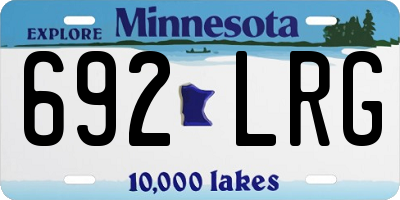 MN license plate 692LRG