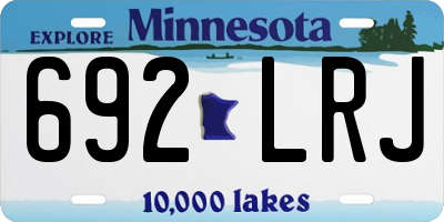 MN license plate 692LRJ