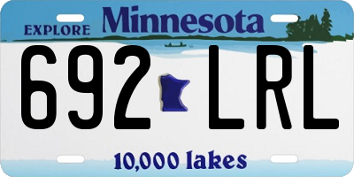 MN license plate 692LRL