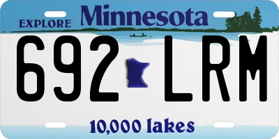 MN license plate 692LRM