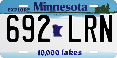 MN license plate 692LRN