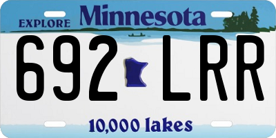 MN license plate 692LRR