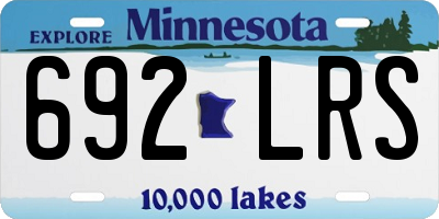 MN license plate 692LRS