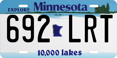 MN license plate 692LRT