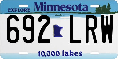 MN license plate 692LRW