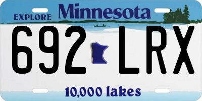MN license plate 692LRX