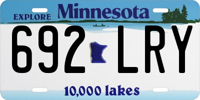 MN license plate 692LRY