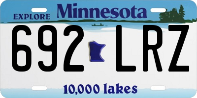 MN license plate 692LRZ