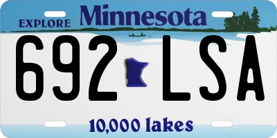 MN license plate 692LSA