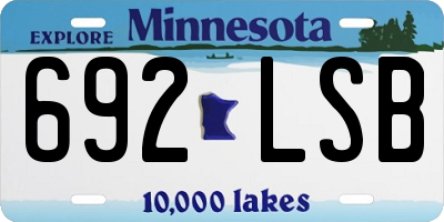 MN license plate 692LSB