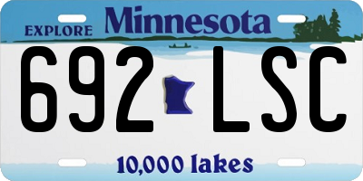 MN license plate 692LSC