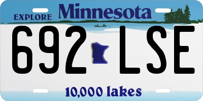 MN license plate 692LSE