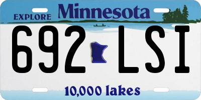 MN license plate 692LSI