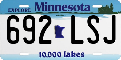 MN license plate 692LSJ