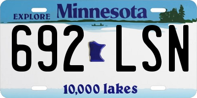 MN license plate 692LSN