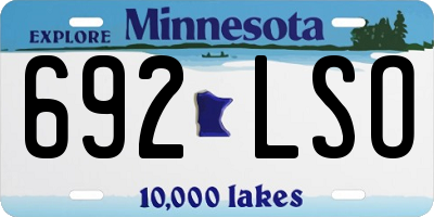 MN license plate 692LSO