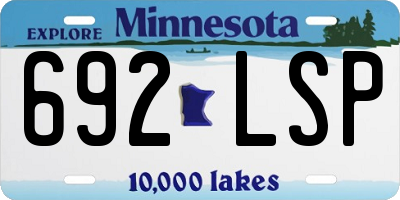 MN license plate 692LSP