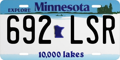MN license plate 692LSR