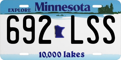 MN license plate 692LSS