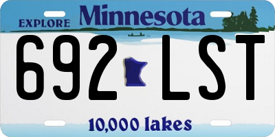 MN license plate 692LST