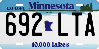 MN license plate 692LTA