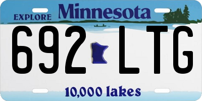 MN license plate 692LTG