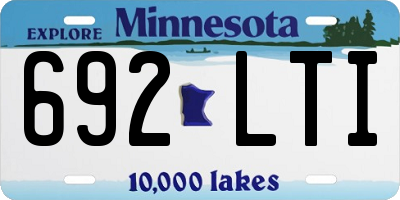 MN license plate 692LTI