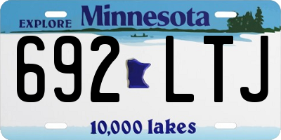 MN license plate 692LTJ
