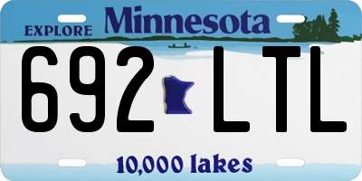 MN license plate 692LTL