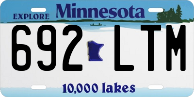 MN license plate 692LTM