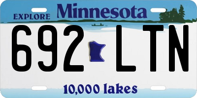 MN license plate 692LTN