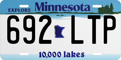 MN license plate 692LTP