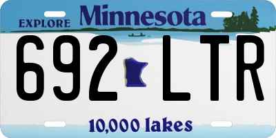 MN license plate 692LTR