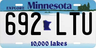 MN license plate 692LTU