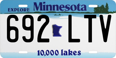MN license plate 692LTV