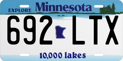 MN license plate 692LTX