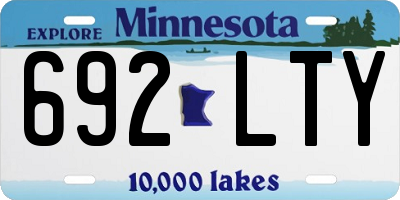 MN license plate 692LTY