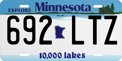 MN license plate 692LTZ