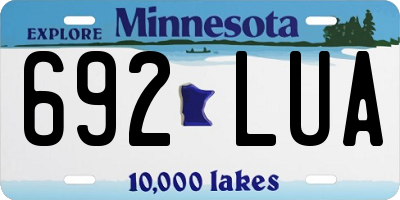 MN license plate 692LUA