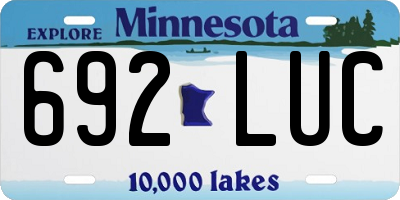 MN license plate 692LUC