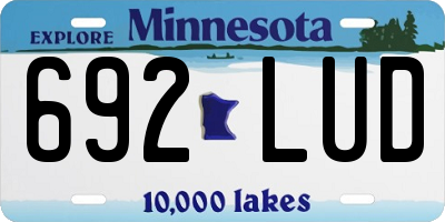 MN license plate 692LUD