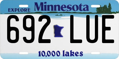 MN license plate 692LUE
