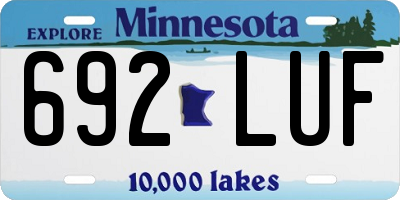 MN license plate 692LUF