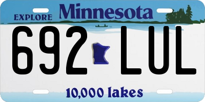 MN license plate 692LUL