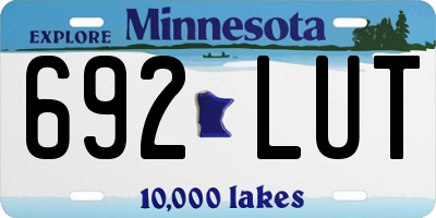 MN license plate 692LUT