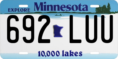 MN license plate 692LUU