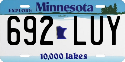 MN license plate 692LUY