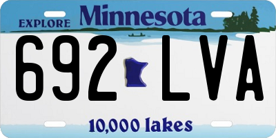 MN license plate 692LVA