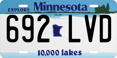 MN license plate 692LVD
