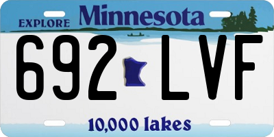 MN license plate 692LVF